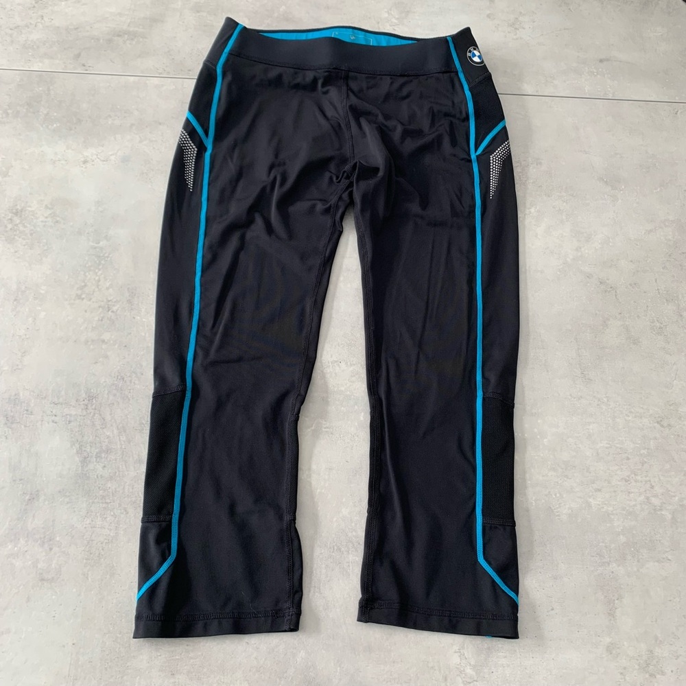 BMW Black Cropped Athletic Leggings S